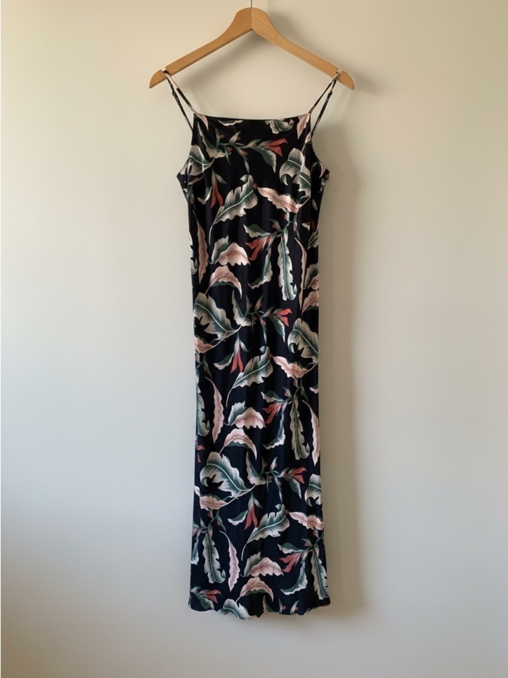 Rails Dress Black Floral Maxi Slip Women's Medium Pink Green Leaves Summer style - Picture 6 of 14